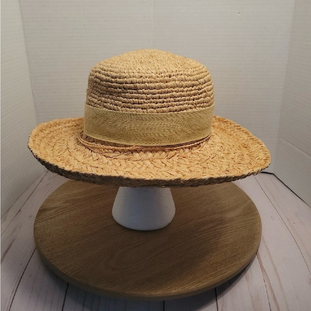 Scala Women’s Natural Fiber Hat Handcrafted With Tan Bowl ONE SIZE Summer Hat